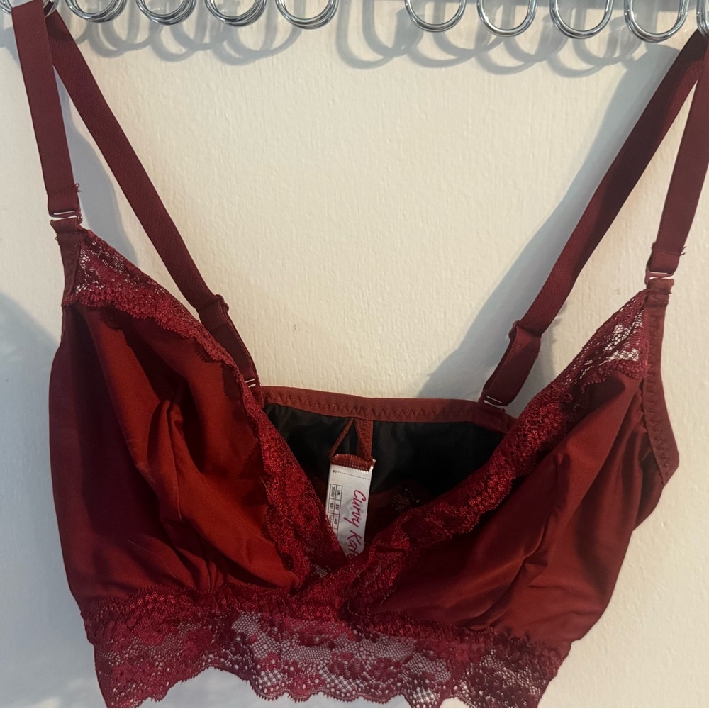 Curvy Kate Burgundy Lace Bralette